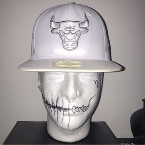 New Era Chicago Bulls White 59fifty-fitted Cap